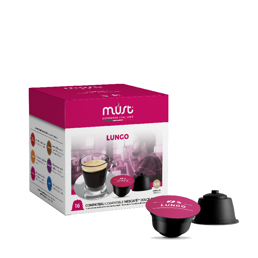 Café capsules Lungo Intenso compatible Dolce Gusto, U (x 16)