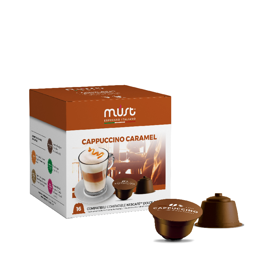 Cappuccino Caramel  16 compatible capsules - Must espresso